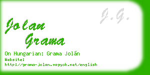 jolan grama business card